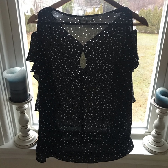 Polka dot short sleeve blouse - Picture 4 of 5